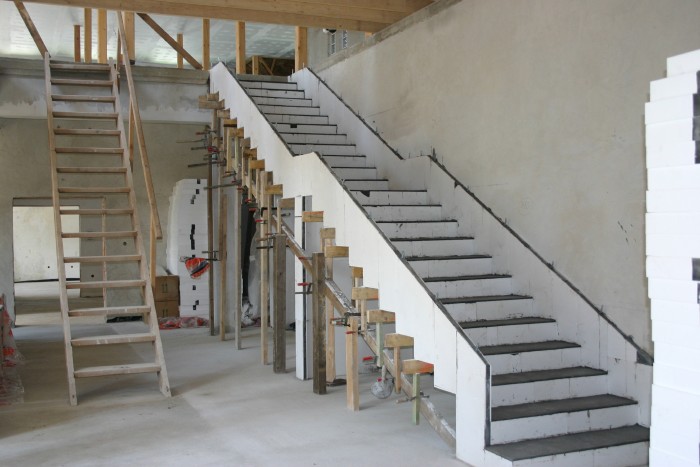 gipszbeton lépcső